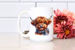 Cow Enthusiastic Highland Cow Portrait Clipart Product Image 2