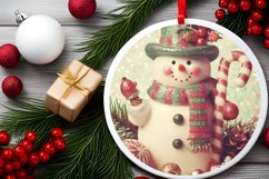 Round Christmas Ornament Sublimation|Clipart Product Image 2