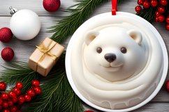 Polar Bear Round Sublimation PNG Product Image 2