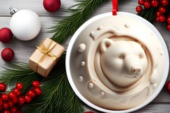 Polar Bear Round Sublimation PNG Product Image 2