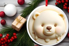 Polar Bear Round Sublimation PNG Product Image 2