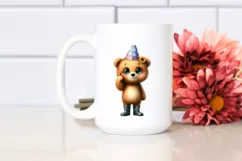 Joyful Bear with Flower | Sublimation | Clipart Product Image 2