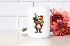 Joyful Bear with Flower | Sublimation | Clipart Product Image 2