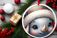 Digital Baby Rhino Sublimation PNG Product Image 2