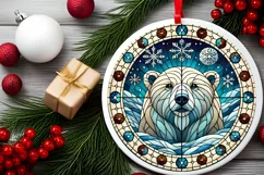 Round Christmas Ornament Sublimation|Clipart Product Image 1