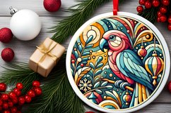 Round Christmas Ornament Sublimation|Clipart Product Image 2