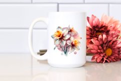 Glossy Watercolor Daffodil Clipart Product Image 2