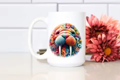 Artistic Vibrant Walrus with Flowers Clipart Product Image 2