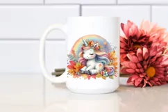 Colorful Autumn Unicorn PNG Product Image 2