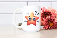 Funny Star Watercolor PNG Product Image 2