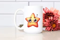 Funny Star Watercolor PNG Product Image 2