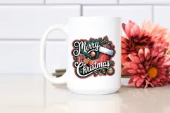 Merry Christmas Watercolor Stocking Png Product Image 2