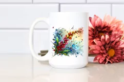 Colorful Stained Snapdragon Watercolor Clipart Product Image 2