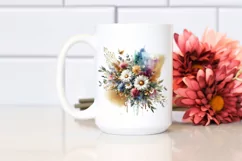Golden Daisy Bouquet | Sublimation | Clipart Product Image 2