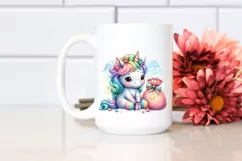 cute Unicorn with Gifts, PNG Product Image 2
