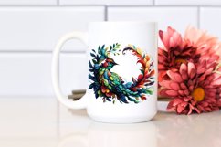 Vibrant Bird with Flowers PNG Product Image 2