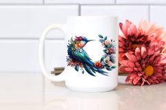 Vibrant Bird with Flowers PNG Product Image 2
