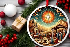 Round Christmas Ornament Sublimation|Clipart Product Image 2