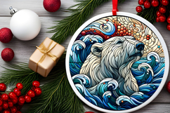 Round Christmass Ornament PNG Product Image 2