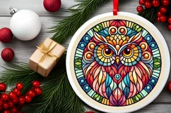 Round Christmas Ornament Sublimation|Clipart Product Image 1