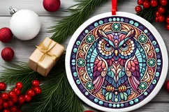 Round Christmas Ornament Sublimation|Clipart Product Image 1