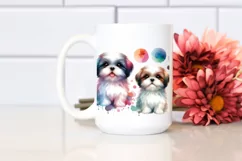 Cute Colorful Shih Tzu | Sublimation | Clipart Product Image 2