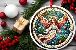 Round Christmas Ornament Sublimation|Clipart Product Image 1