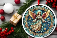 Round Christmas Ornament Sublimation|Clipart Product Image 1
