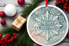 Round Christmas Ornament Sublimation|Clipart Product Image 2