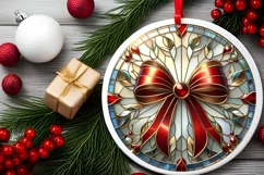 Round Christmas Ornament Sublimation|Clipart Product Image 2