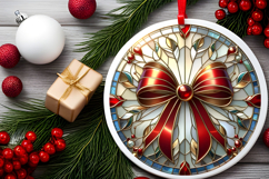 Round Christmass Ornament PNG Product Image 2