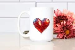 Broken Cold Heart Love Clipart |T-shirt, Mug, Tumbler Product Image 2