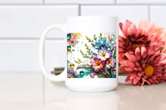 Watercolor Luxury Flower Splash Clipart Product Image 2