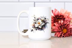 Golden Gardenia Watercolor Splash | Sublimation Clipart Product Image 2