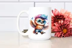 proud Baby Owl Jumping PNG Product Image 2