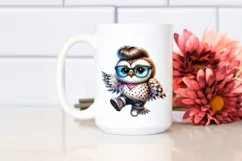 proud Baby Owl Jumping PNG Product Image 2
