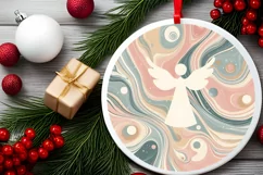Round Christmas Ornament Sublimation|Clipart Product Image 2