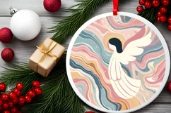 Round Christmas Ornament Sublimation|Clipart Product Image 2