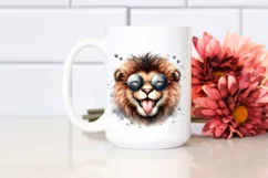 Washed Lion Sunglasses Tongue | Clipart Product Image 2