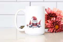 Santa with Gnomes on Moon, Digital Painting Product Image 2