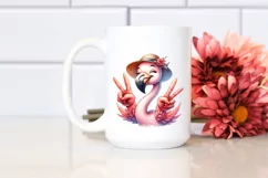 Detailed Flamingo Smiling Victory | Clipart Product Image 2