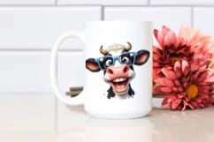 Cow Clipart of Excited Cow with es Product Image 2