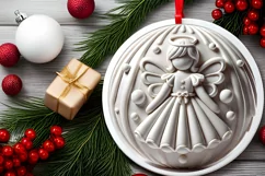 Round Christmas Ornament Sublimation|Clipart Product Image 1