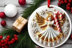 Round Christmas Ornament Sublimation|Clipart Product Image 1