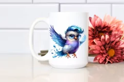 Bird with Splashes of Paint PNG Product Image 2