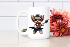 Rock Star Yorkipoo with Big Eyes | Sublimation | Clipart Product Image 2