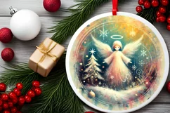 Round Christmas Ornament Sublimation|Clipart Product Image 1
