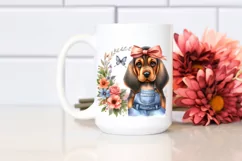 Watercolor Bloodhound Contempt | Sublimation Clipart Product Image 2