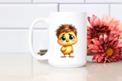 Funny Baby Chick Standing with Confused Goofy Smile Product Image 2