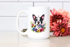 Cute Colorful Boston Terrier | Sublimation | Clipart Product Image 2